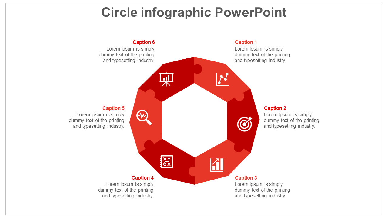 Free - Best Circle Infographic PowerPoint With Six Nodes 